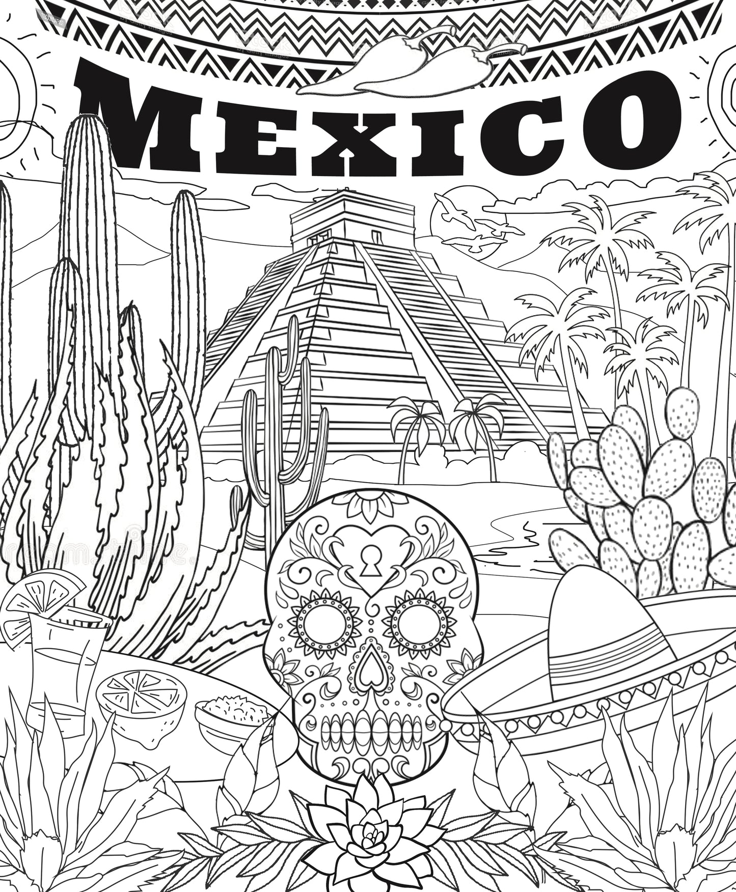 Parragon Travel Posters Colouring Book set for Kids, Colour your famous places