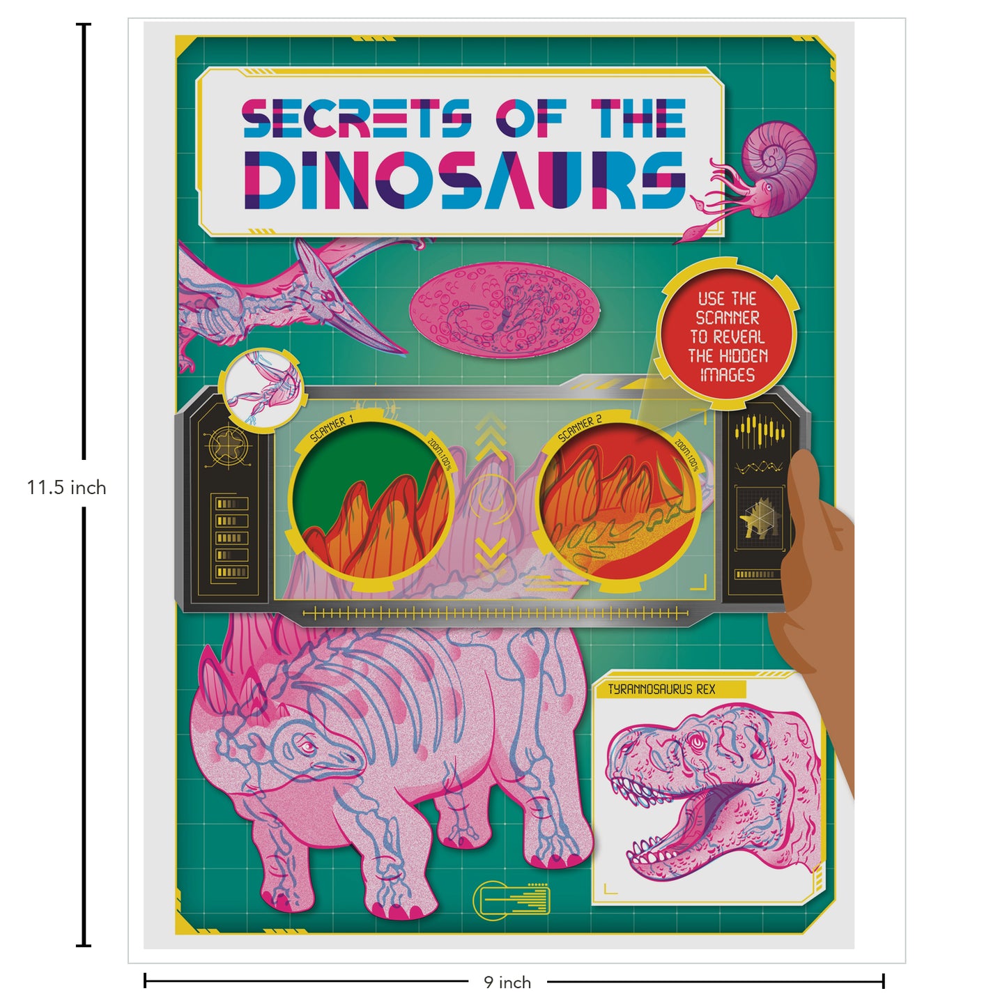 Secrets of the Dinosaurs | Reference book | Interactive book | Book with scanner | Activity book about Dinosaurs Parragon