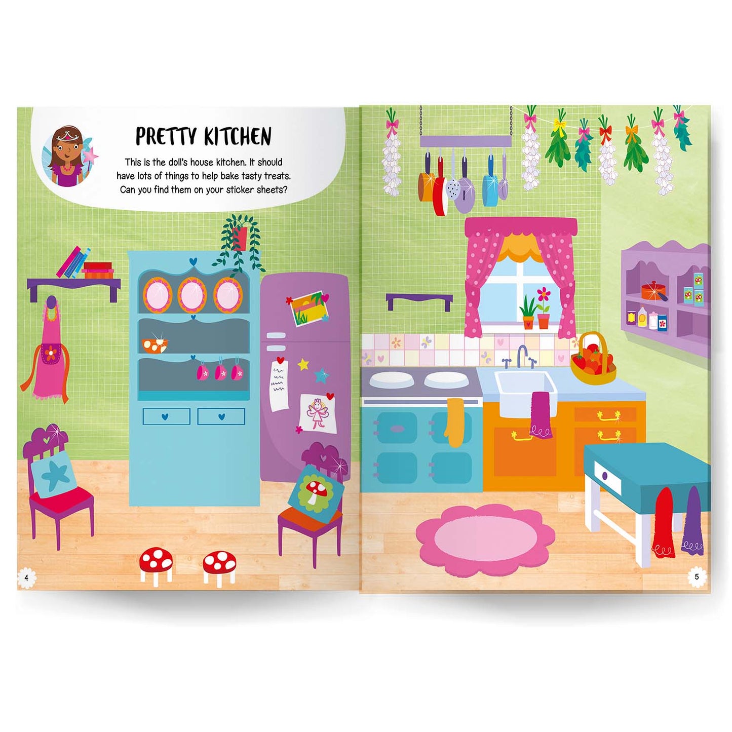 Doll’s House: Fairy Doll’s House Sticker Book | Enchanting Sticker & Activity Book for Kids | Create & Decorate a Magical Fairy-Themed Dollhouse| For Age 4-6|
