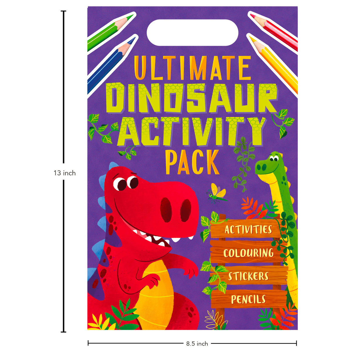 Ultimate Dinosaur Activity Pack With Activities, Colouring, Stickers, Pencils Parragon