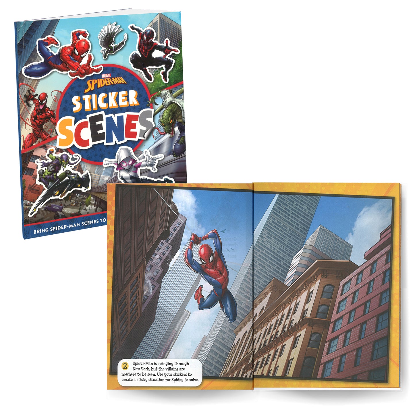 Marvel Sticker Hulk and Spider-Man Pack of 2 Books | Marvel Hulk | Spider-Man | Stickers and Activities for Kids