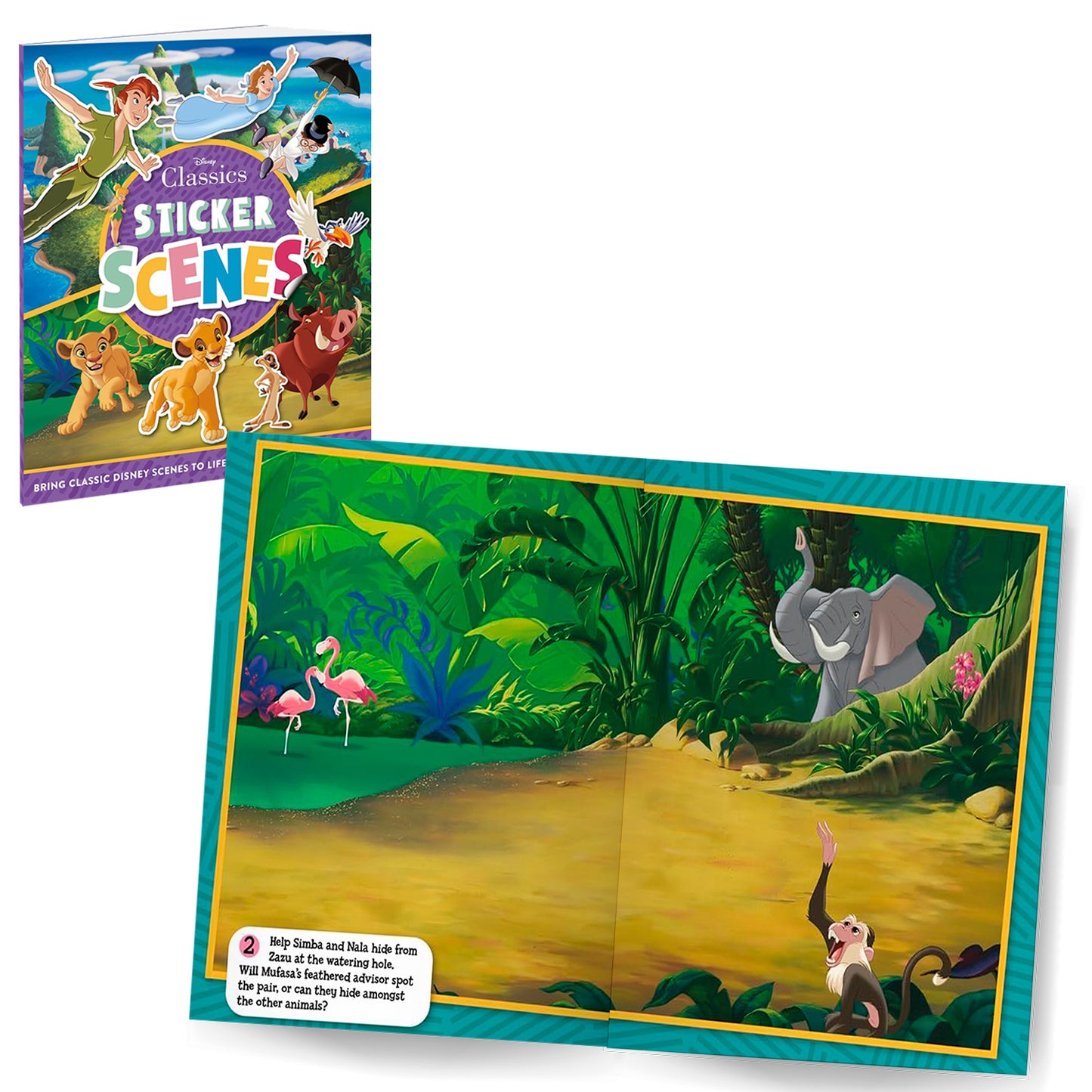Disney Copy Colouring and Disney Classics Sticker Activity Pack of 3 Books | Classics Sticker Scenes | 100 Copy Colouring | Books for 5 to 8 Year Old Kids