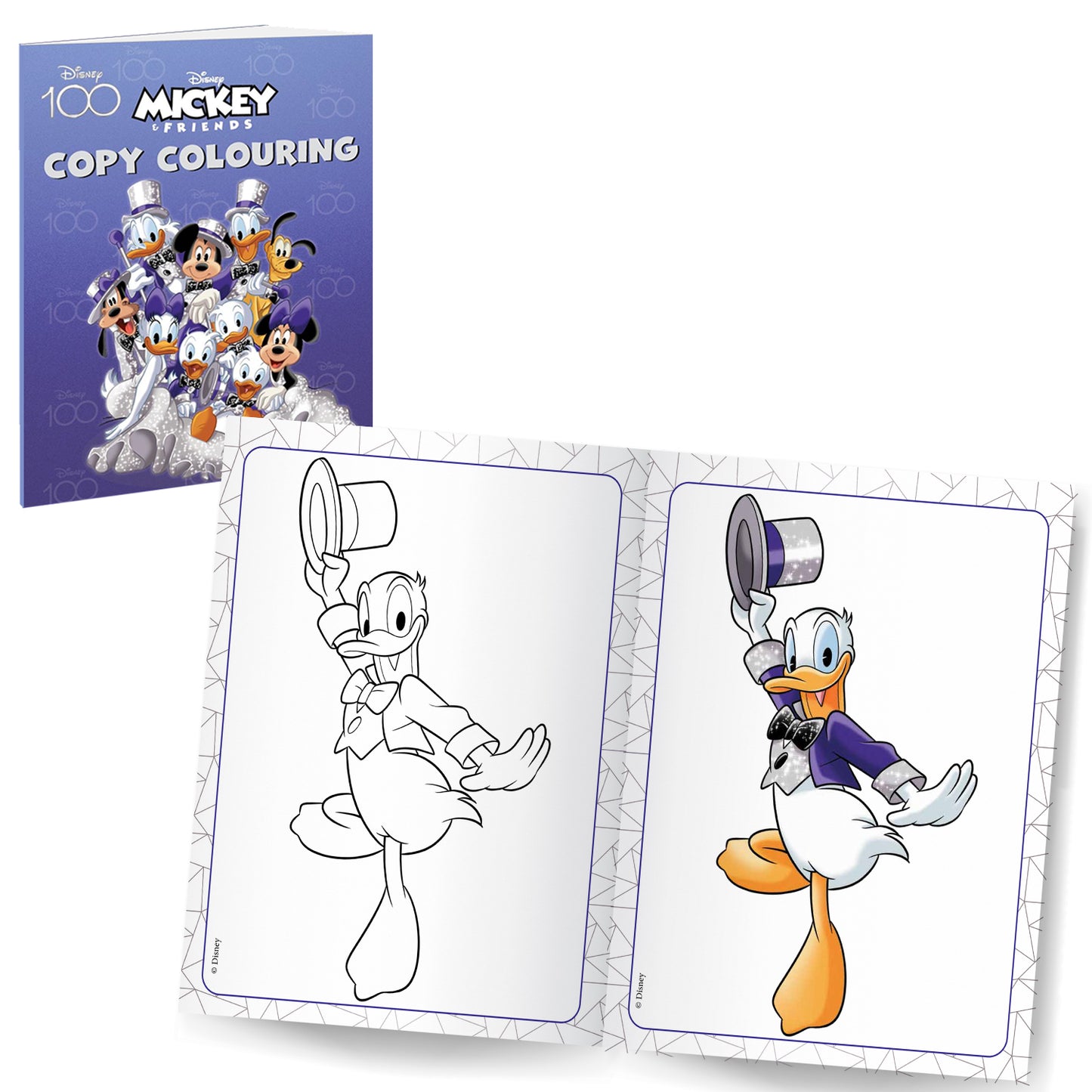 Disney Copy Colouring and Disney Classics Sticker Activity Pack of 3 Books | Classics Sticker Scenes | 100 Copy Colouring | Books for 5 to 8 Year Old Kids