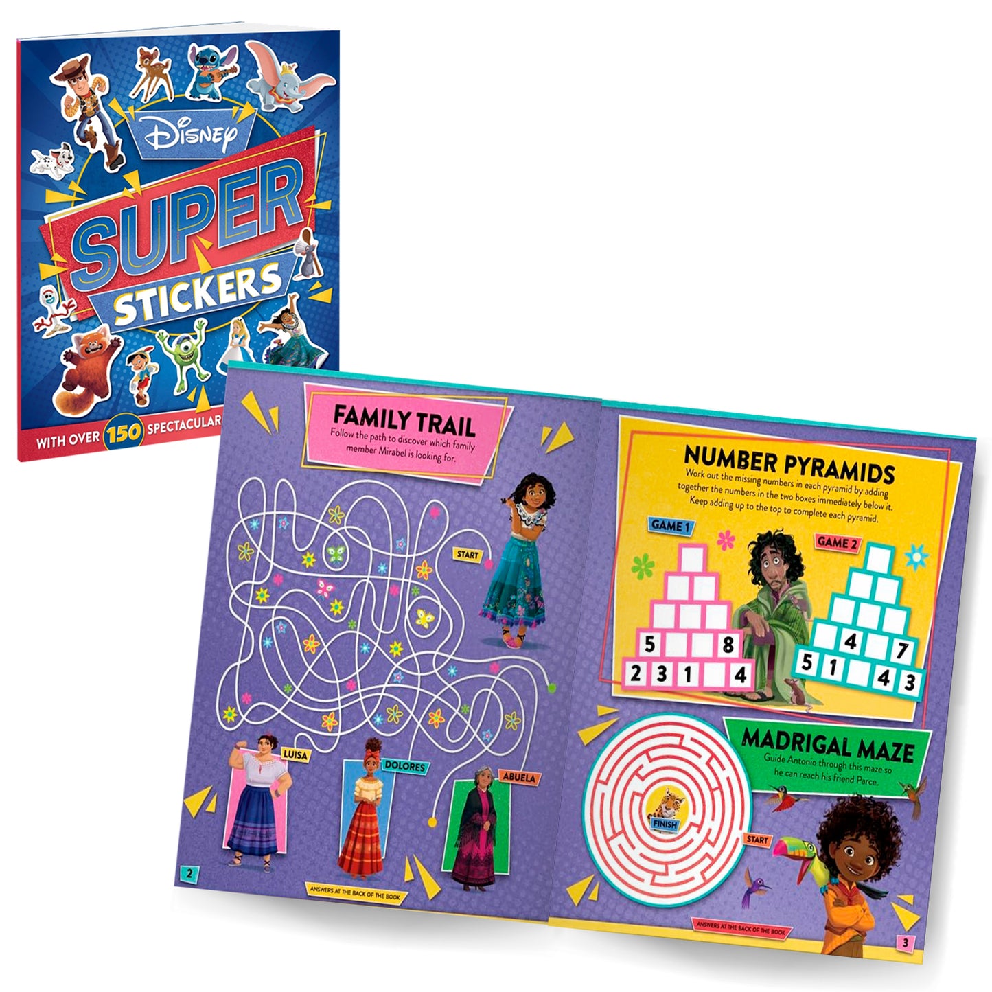 Disney Copy Colouring and Disney Classics Sticker Activity Pack of 3 Books | Classics Sticker Scenes | 100 Copy Colouring | Books for 5 to 8 Year Old Kids