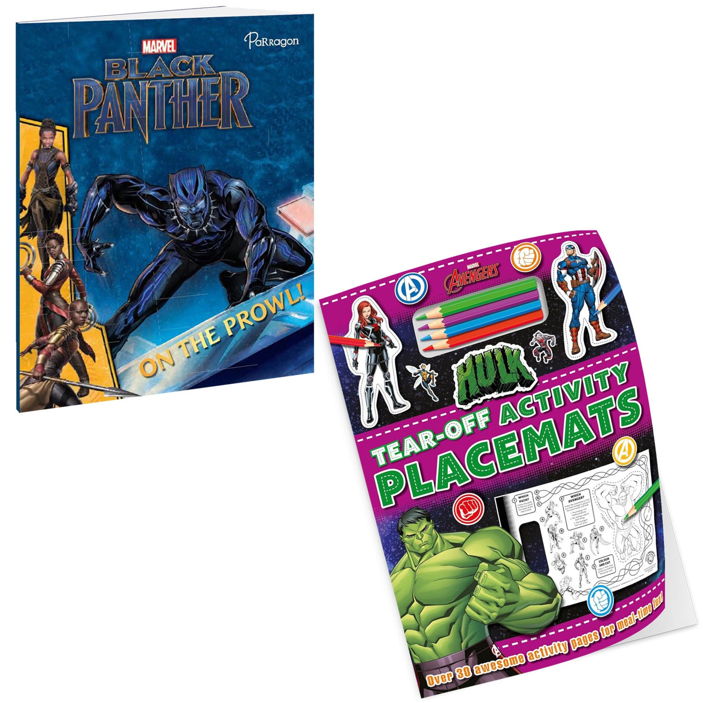 Marvel Black Panther Story and Marvel Hulk Activity Pack of 2 Books | Books for 6 to 8 Year Old Kids