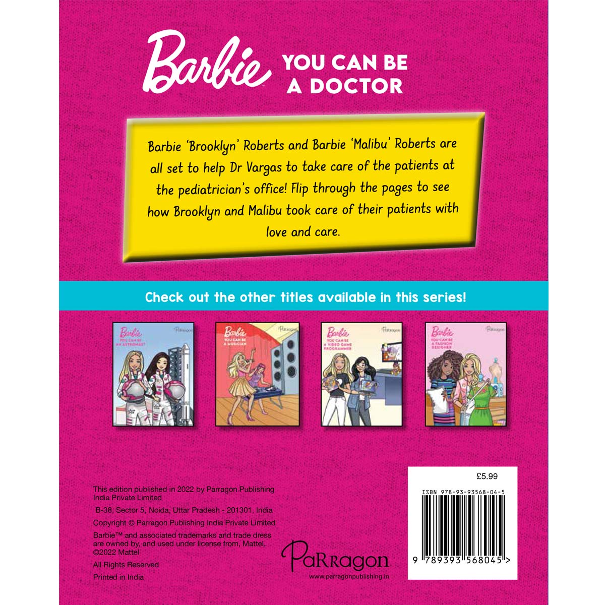 Barbie You Can Be An Doctor | Barbie Reader | Storybook For Kids | Young Barbie Fans | For 8 to 10 Year Olds