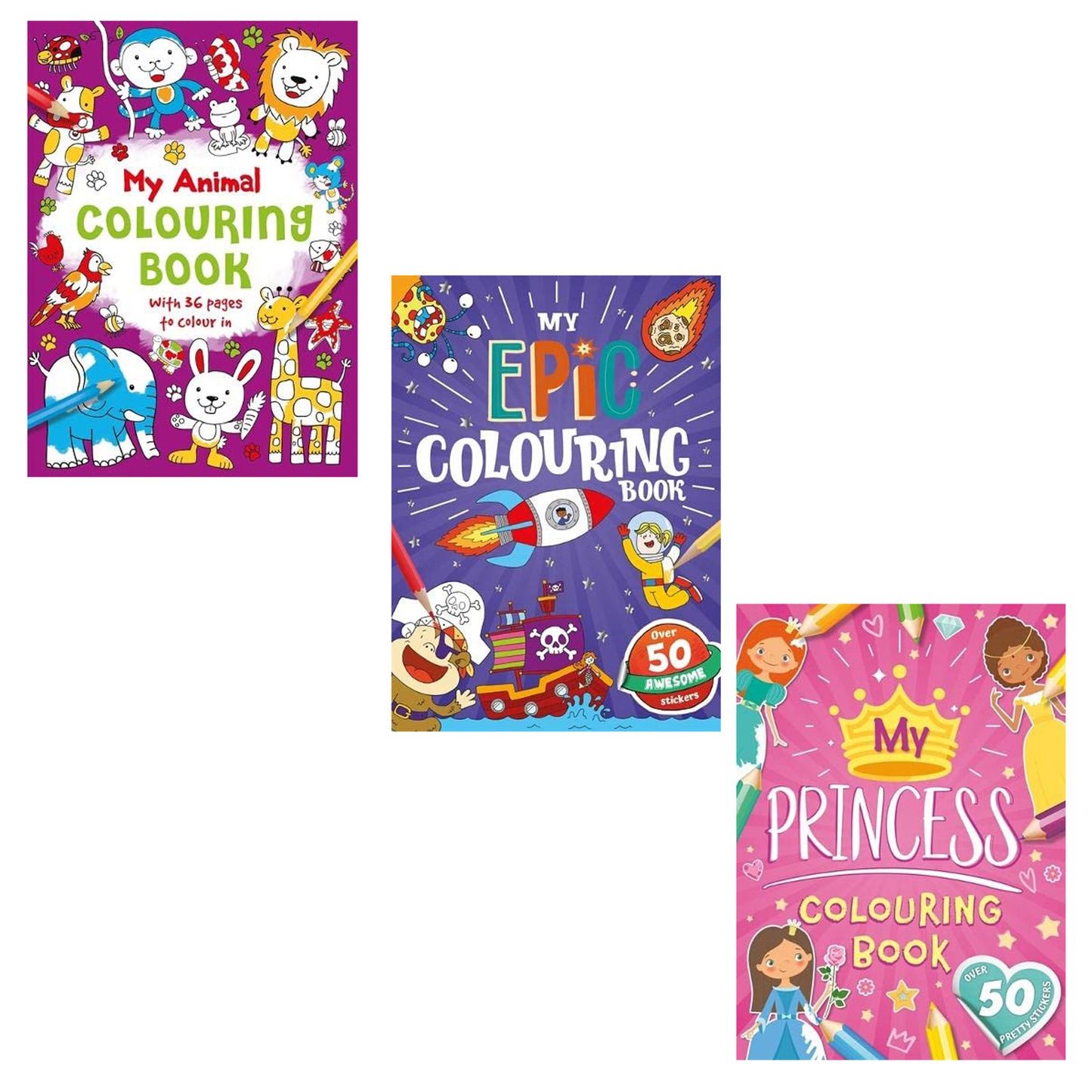 Awesome Colouring Bundle (Set of 3 Books)
