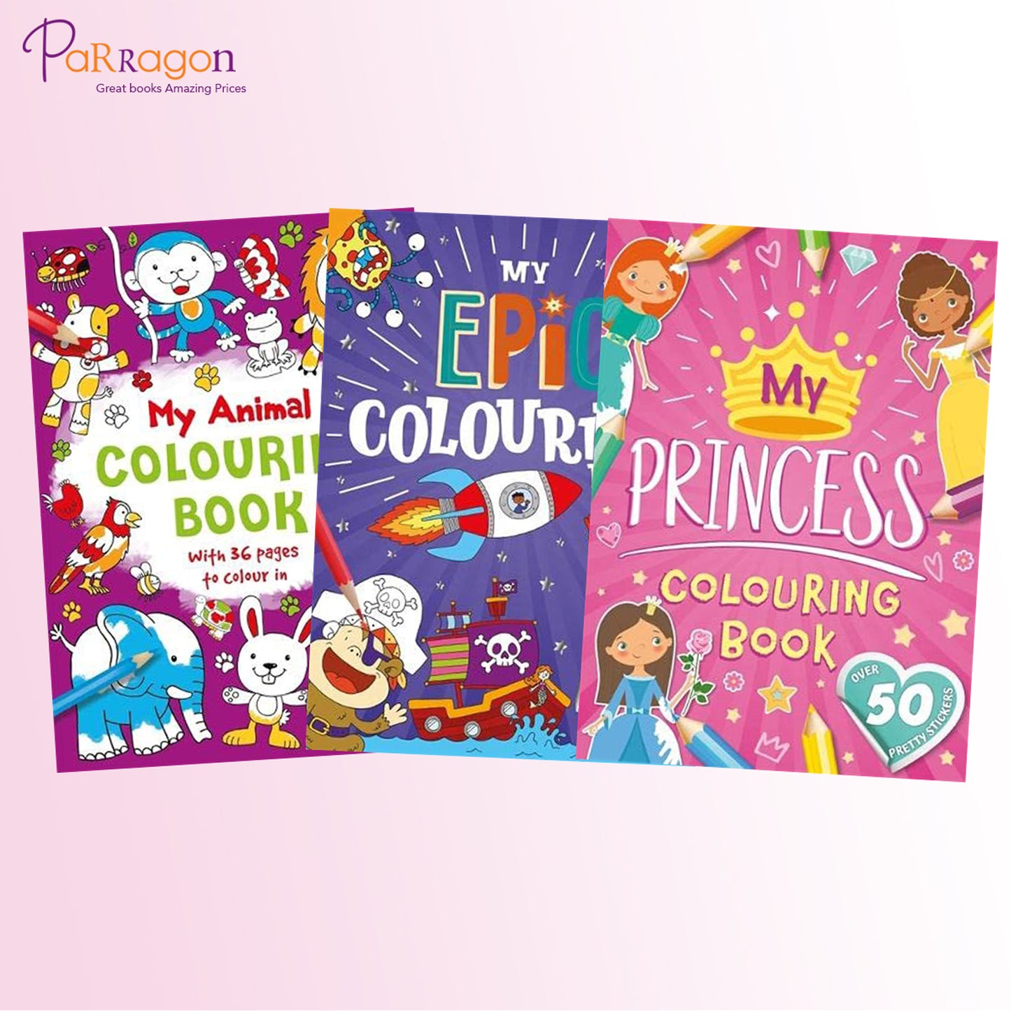 Awesome Colouring Bundle (Set of 3 Books)