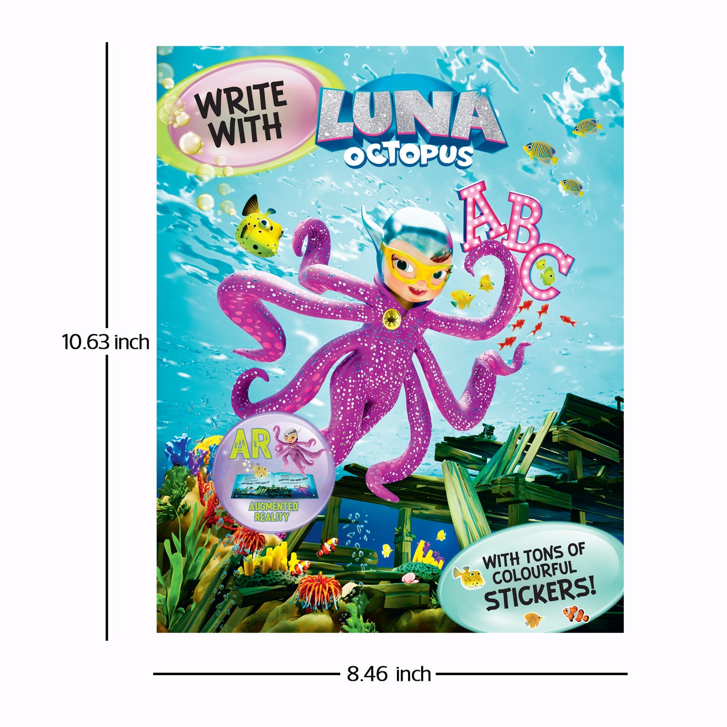 Write with Luna Octopus | Activity Book | Writing Activity | Early Learning Workbook | Handwriting Practice | Learn Alphabets