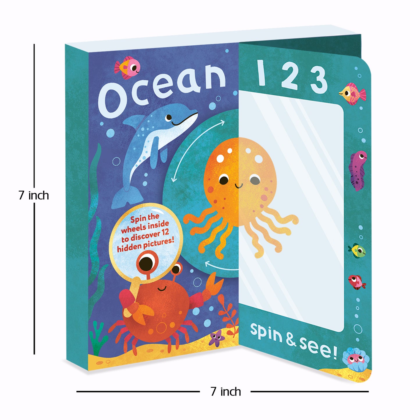 1,2,3…Spin & See! Ocean Explorer Interactive Toddler Book | Spin and See Book | Children’s Nature Book | Educational Board Book | Animal Discovery Book | Preschool Learning Book | Sensory Play Book | Early Learning Activity Book