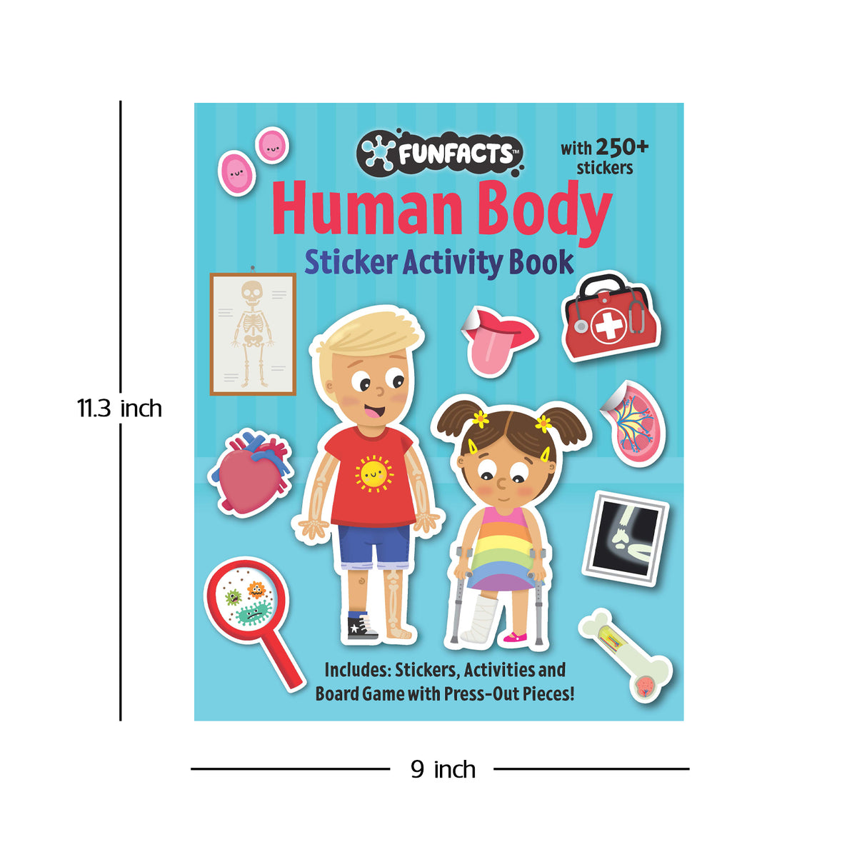 FunFacts - Sticker Activity Book - Human Body | Sticker Activity Book | Educational Activity Book