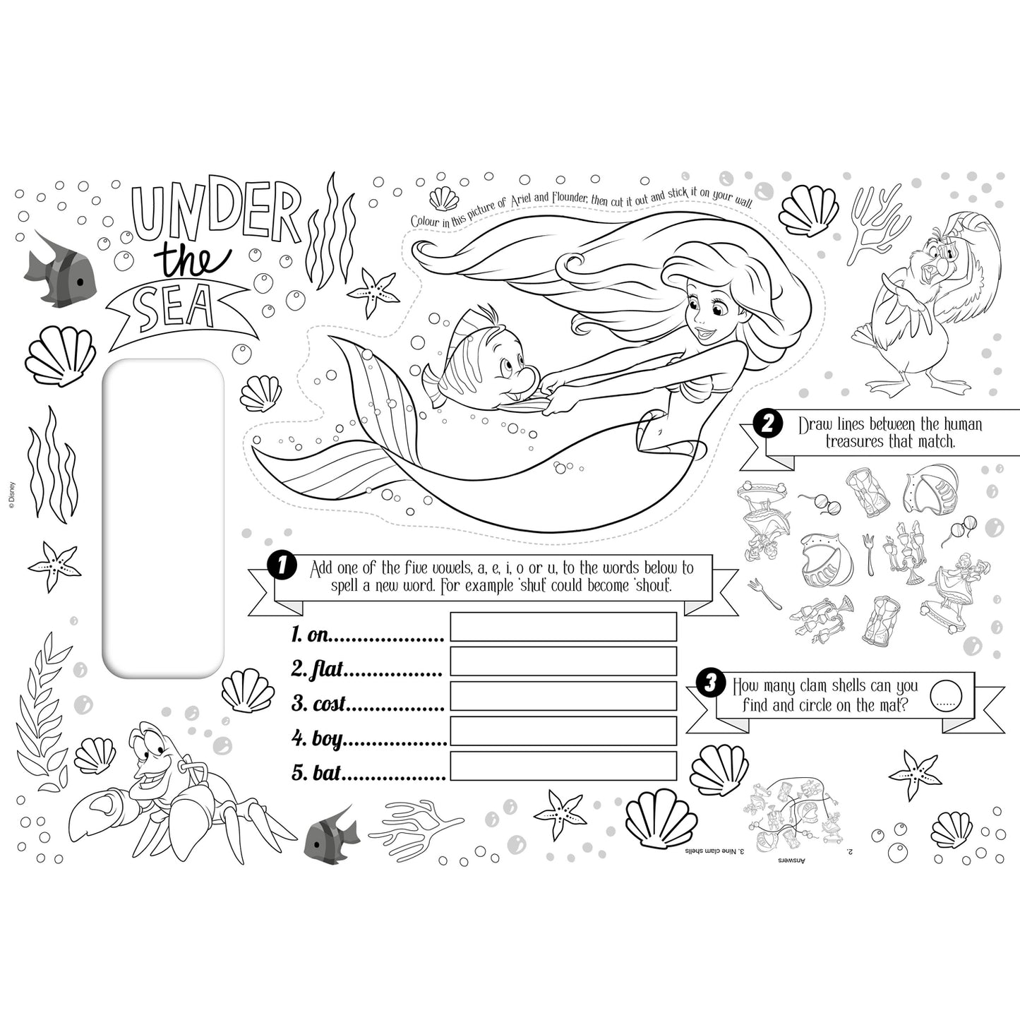 Disney Princess: Tear Off Activity Placemats
