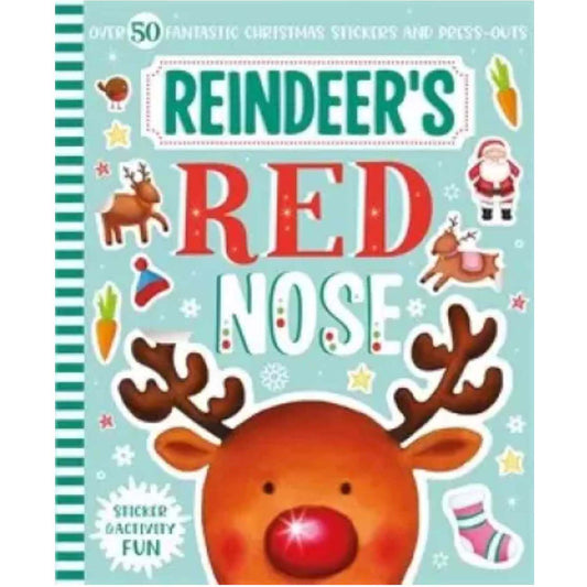Reindeer's Red Nose Sticker & Activity Fun (Christmas books, Reindeer, snowman, Elf, X-Mas books, Christmas) [Paperback] N/A