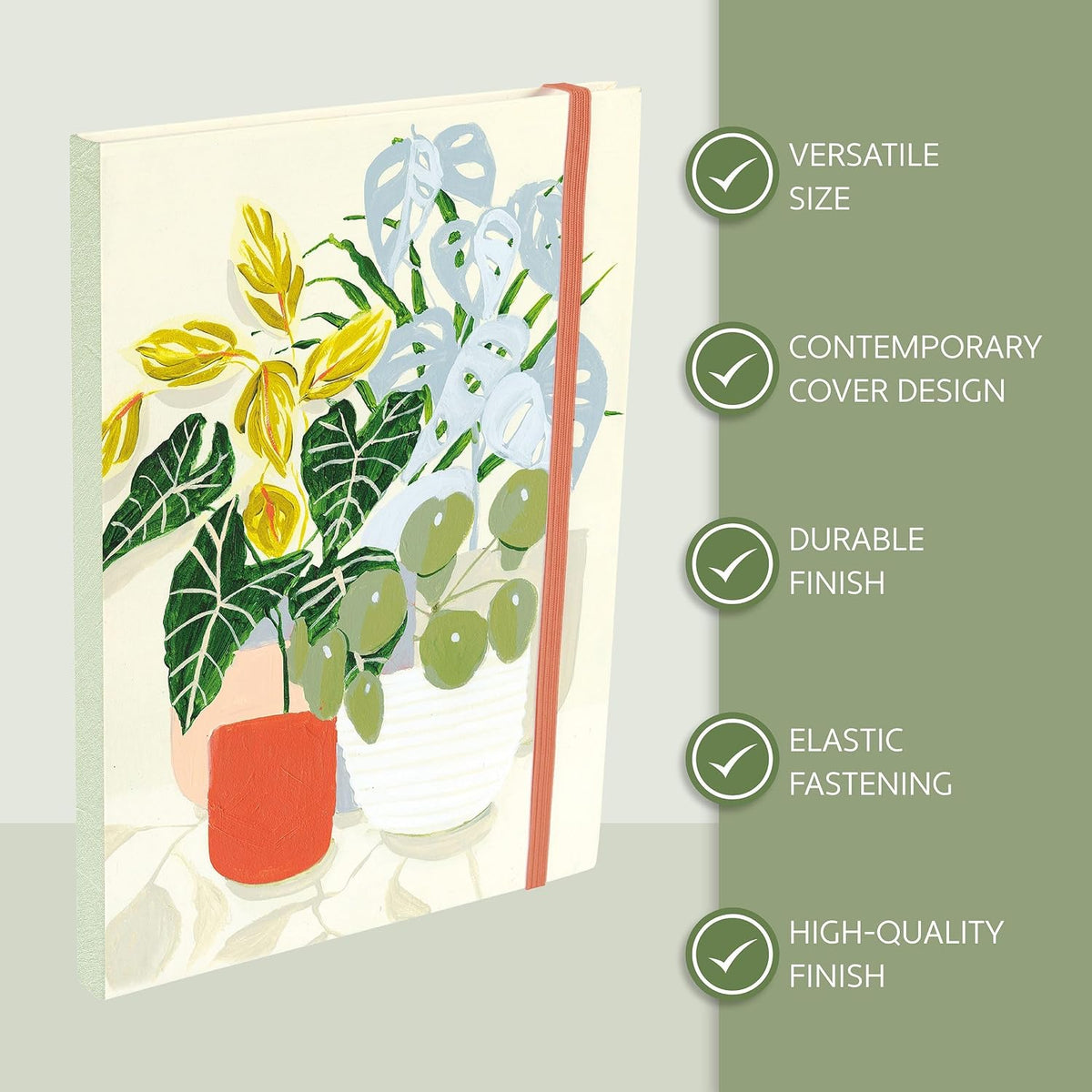 Wild Leaf A5 Flexi-Bound Ruled Notebook | Botanical Plant Artist Print