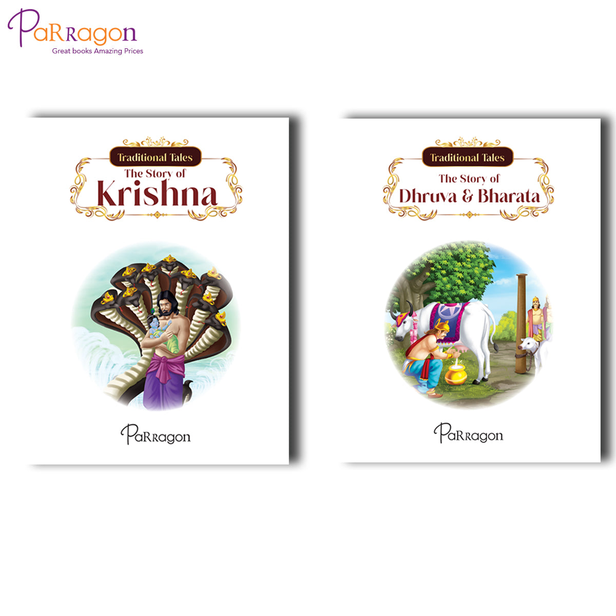 Traditional Tales Mythology - The Story of Krishna & The Story of Dhruva & Bharata (Set of 2 books)