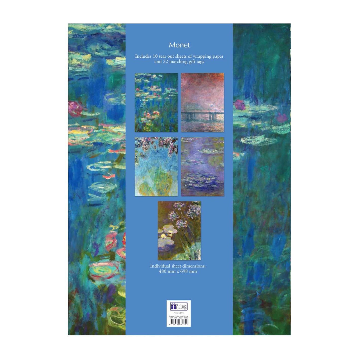 The Gifted Stationery Co Gift Wrap Collection - Monet