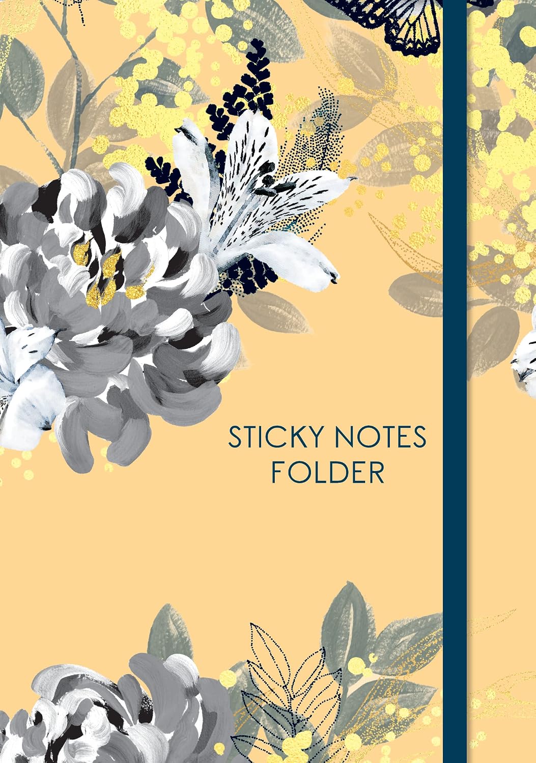 Bee Wild Sticky Notes Folder | 7 Sticky Note Pads, Tear-Off List Pad & Hardback Organizer