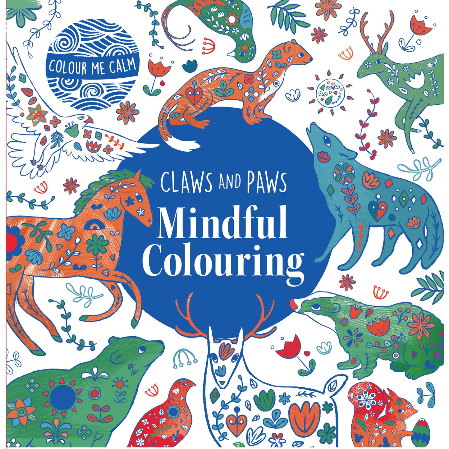 Claws and Paws Mindful Colouring | Colour me calm | Colouring book | Intricate colouring book | Nordic folk art | Peaceful colouring Emilia Erfving