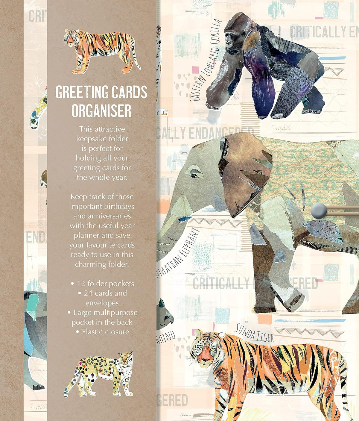 Greeting Cards Organiser Endangered Wildlife Theme