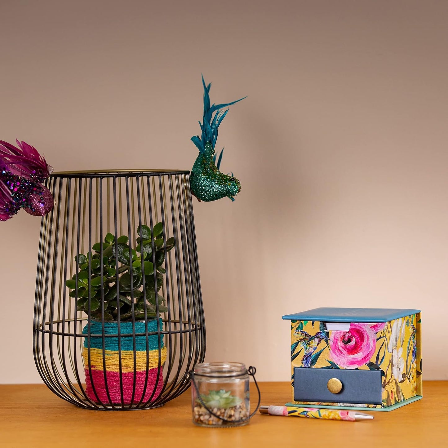 The Gifted Stationery Co Memo Cube - Flourish