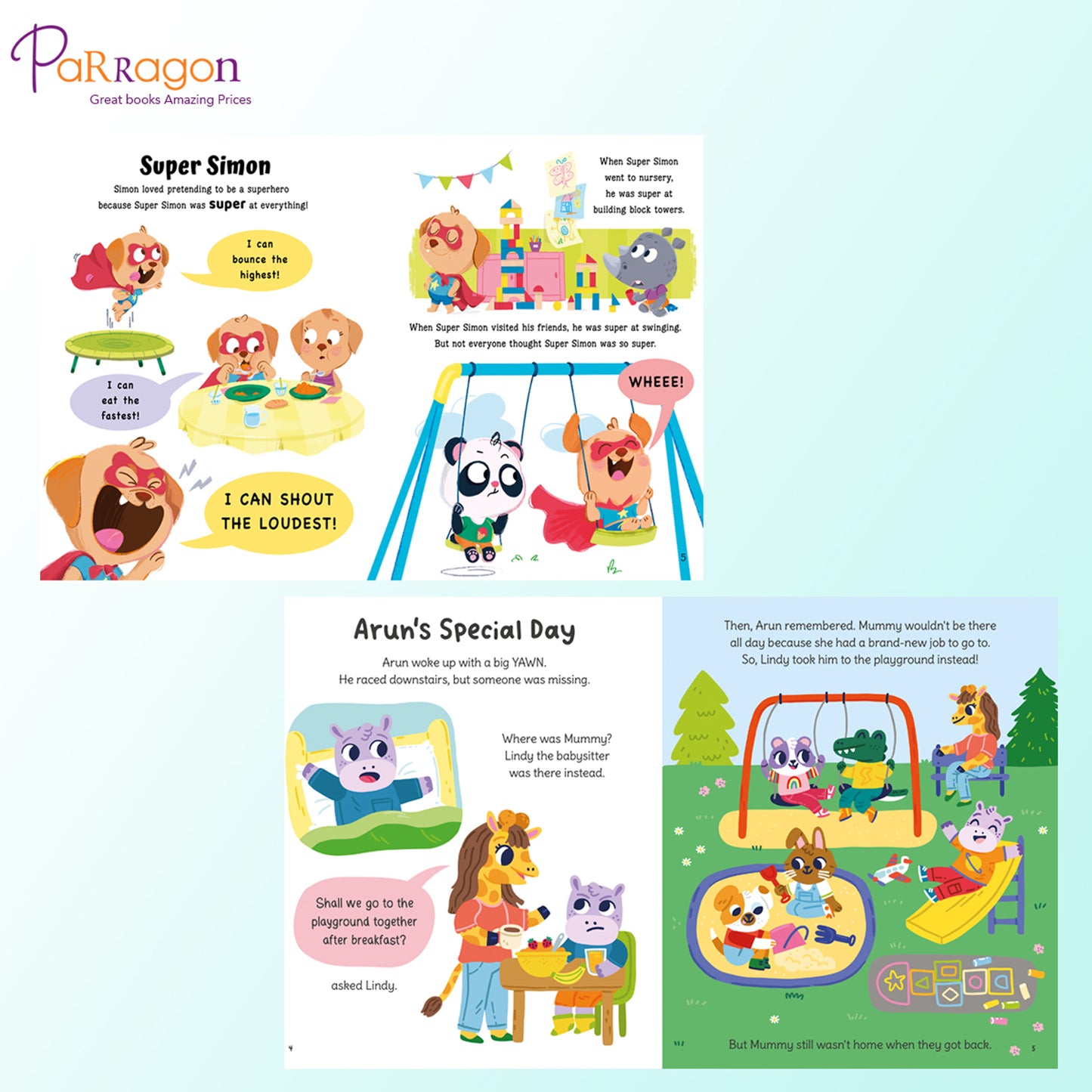 5 minute Story Books for Kids - Age 1 - 4 (Set of 4 Books)