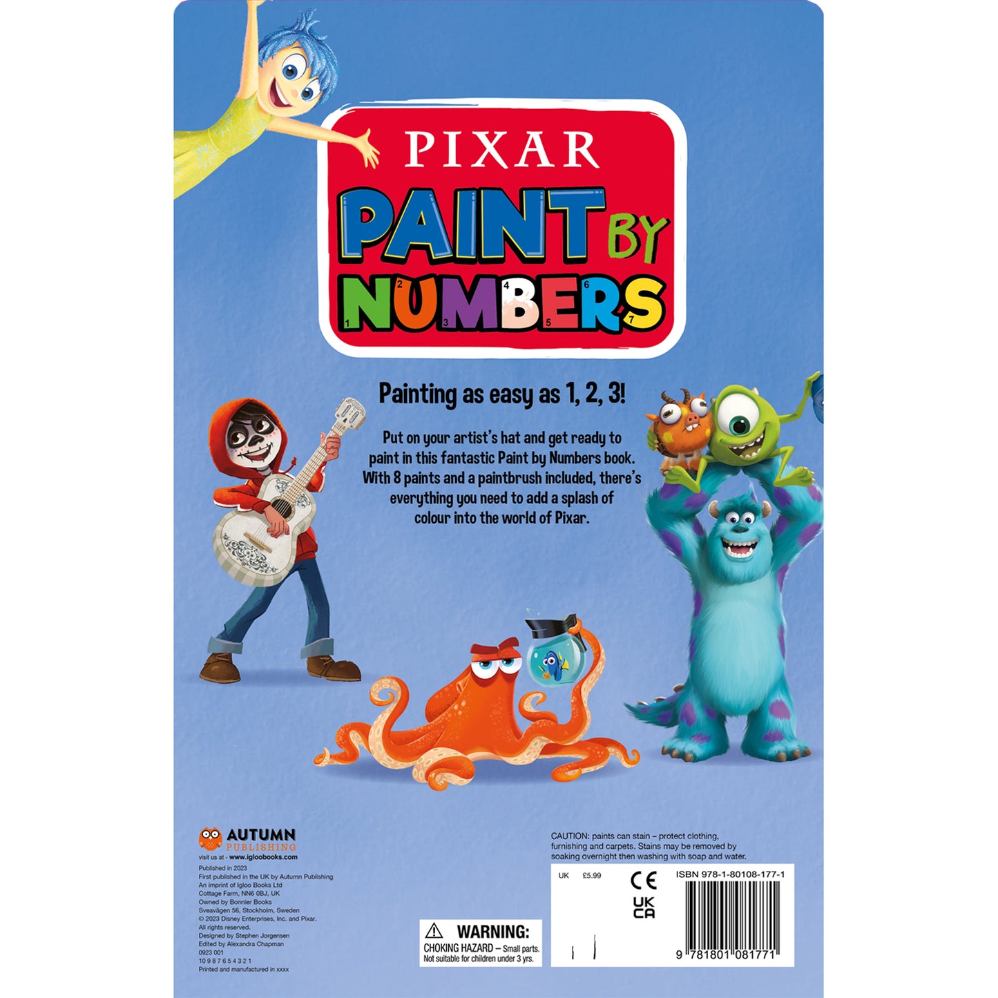 Pixar: Paint By Numbers Walt Disney