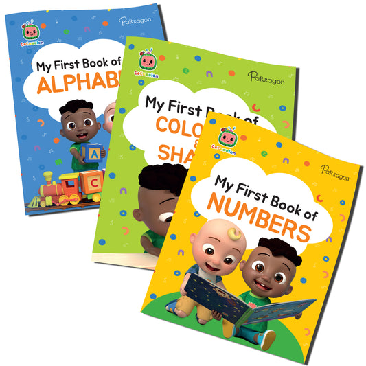 CoComelon My First Set of 3 Early Learning Books | Learn About Shapes, Alphabet & Numbers | Early Learning Books For 3 to 6 Year Old