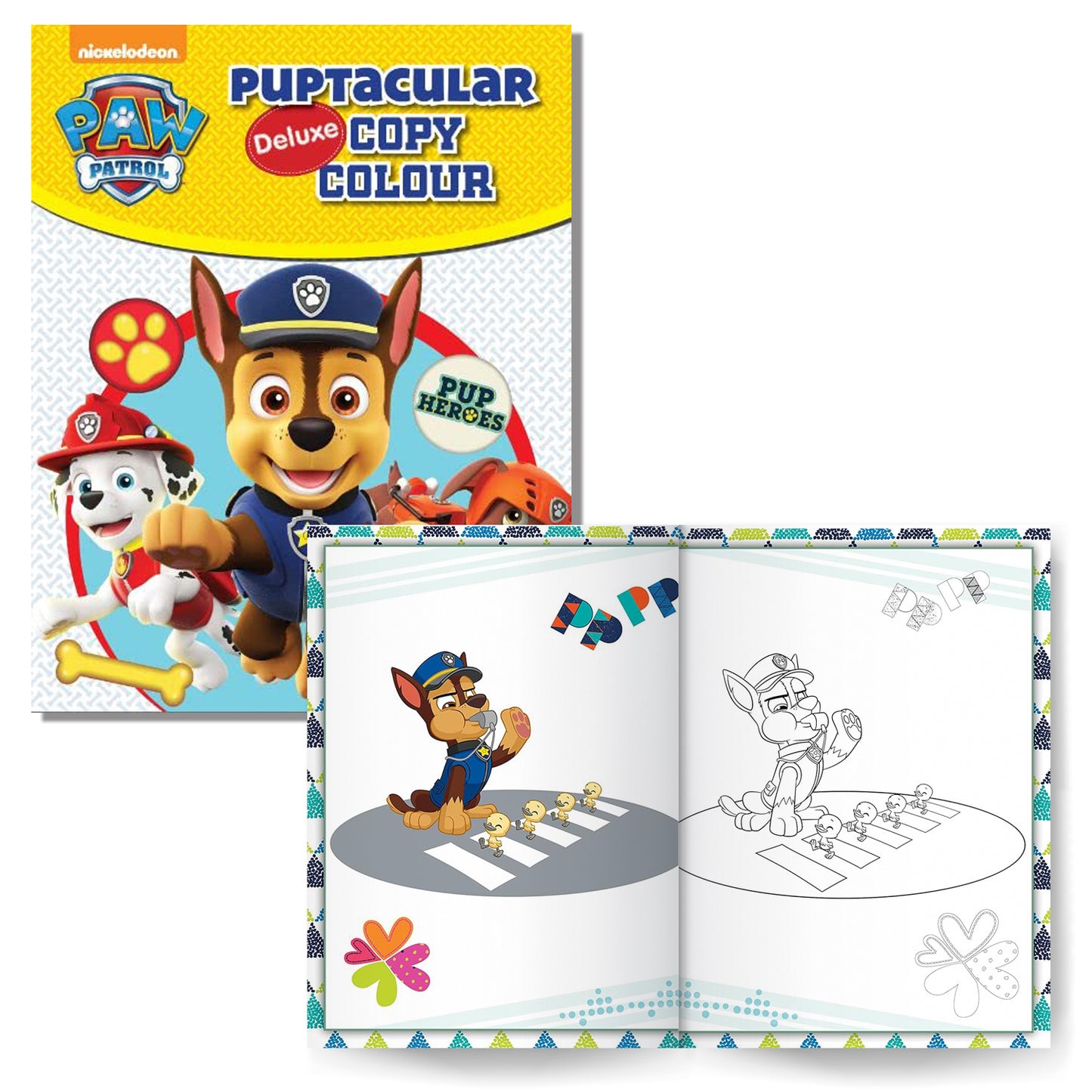 Paw Patrol Pack of 3 Books of Colouring and Story | Mighty Movie, Puptacular & Rubble to the Rescue | For 3 to 6 Year Old