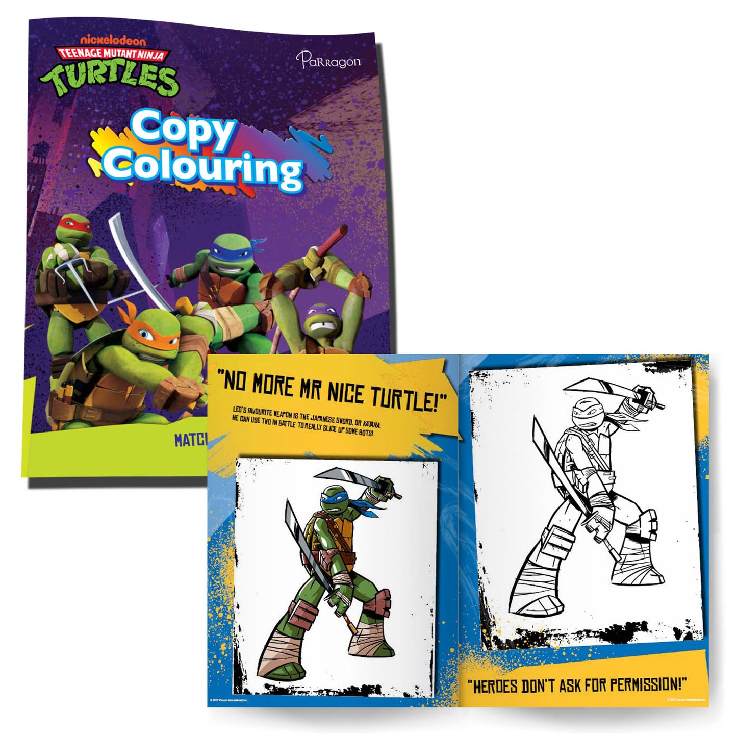 Teenage Mutant Ninja Turtles Pack of 3 Books | Story & Copy Colouring Books | For 4 to 6 Year Old