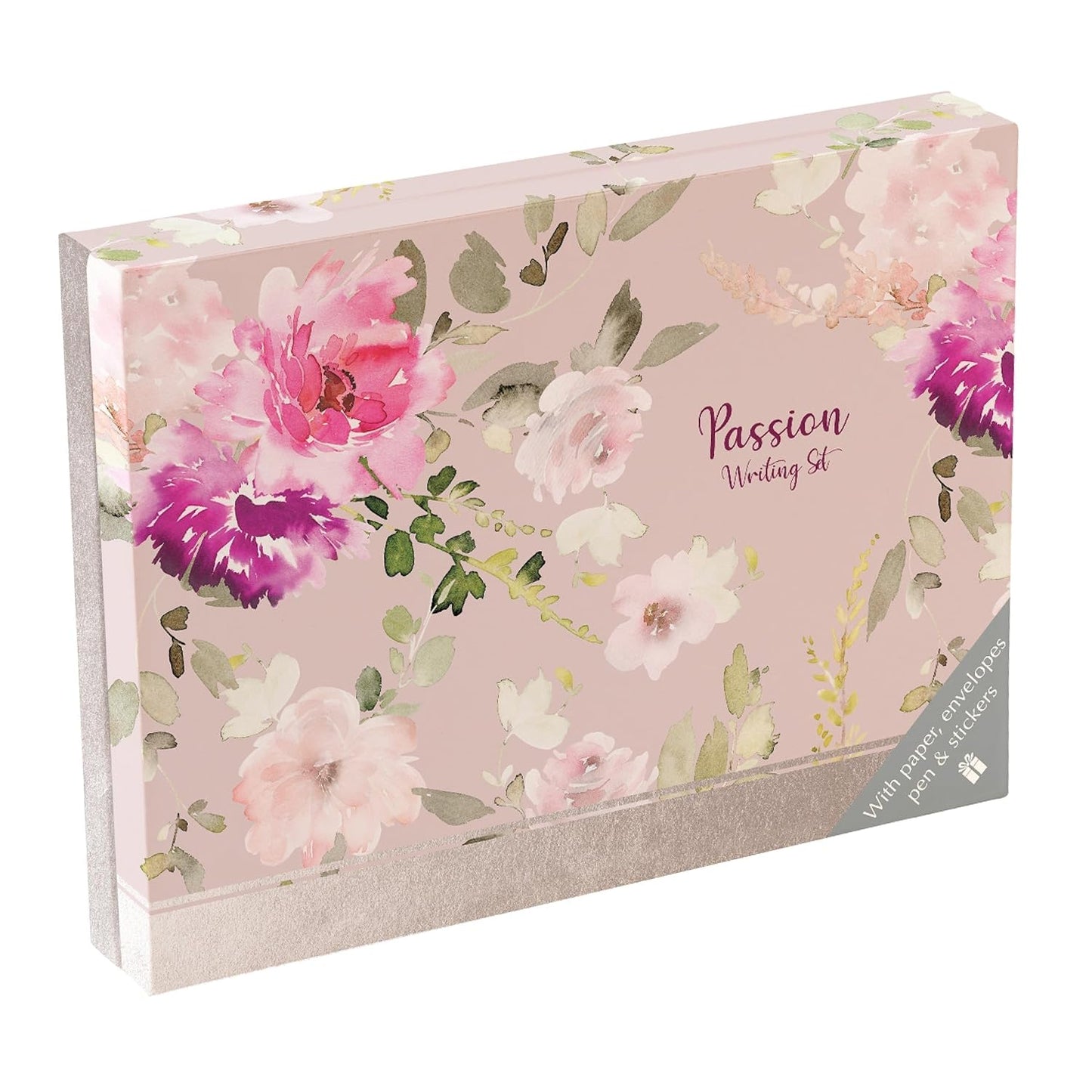 Passion Writing Set | 32 A5 Letter Sheets, 16 Envelopes, Pen & Stickers