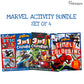 Marvel Activity Bundle Set of 4 books of Iron Man| Spider Man| 3 in 1 Colouring| Sticker Play [Paperback] Parragon