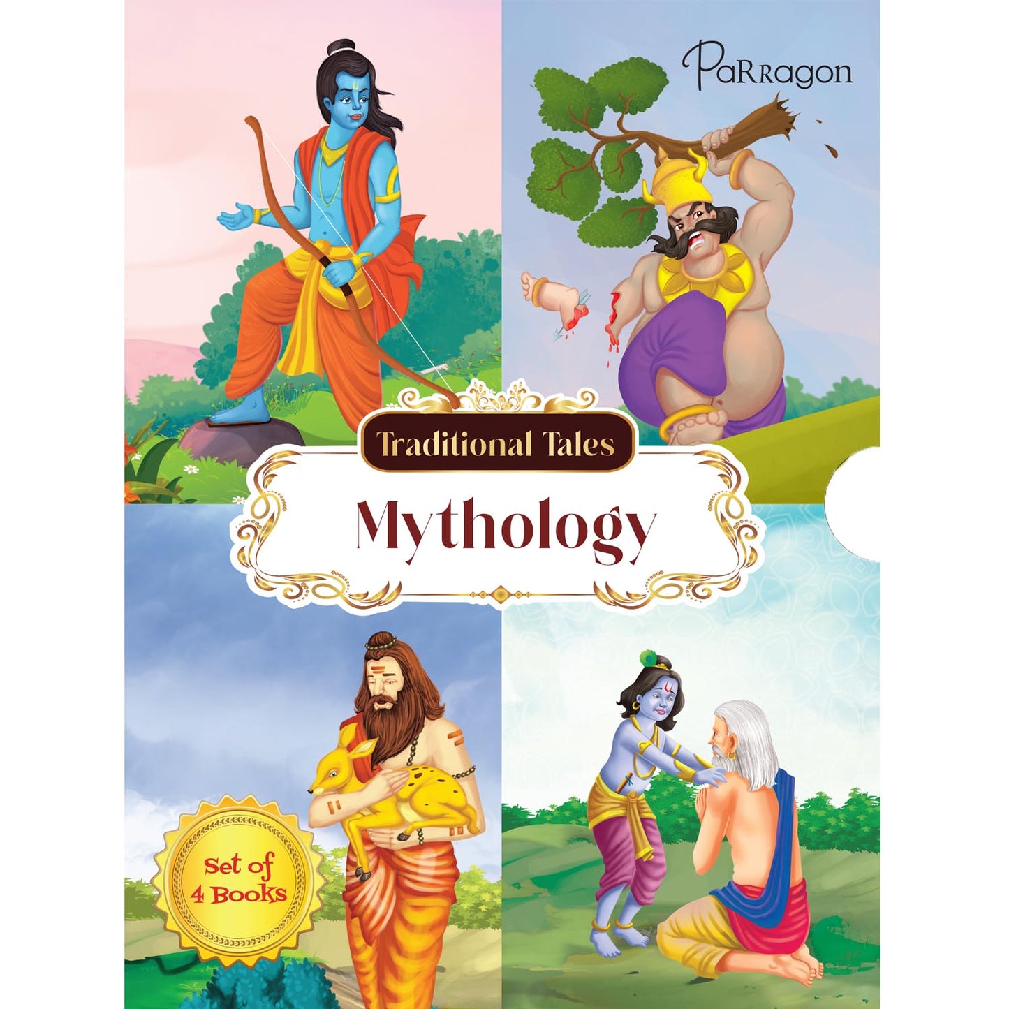 Traditional Mythological Tales | Box Set | Set of 4 books | Mythology stories for children | Ramayana for children | Traditional Tales Parragon