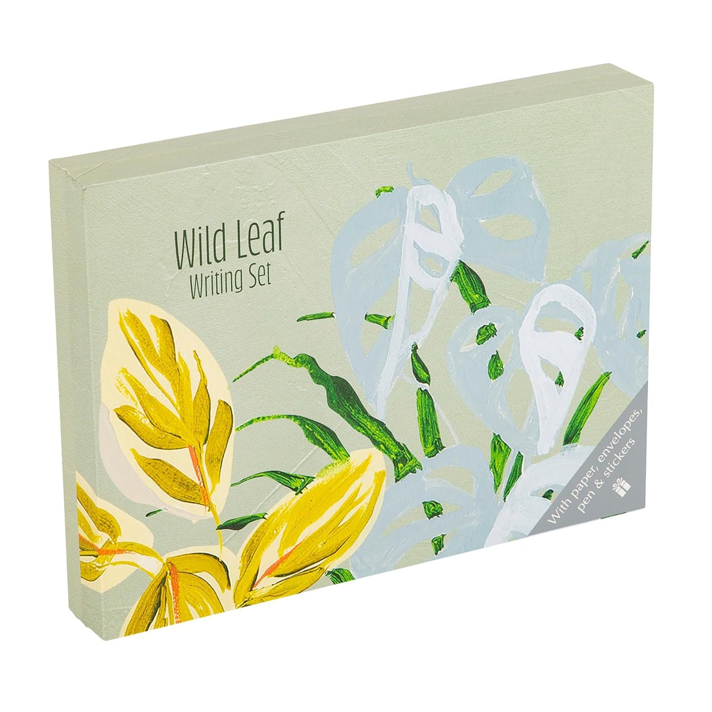 Wild Leaf Writing Set | 32 A5 Letter Sheets, 16 Envelopes, Pen & Stickers