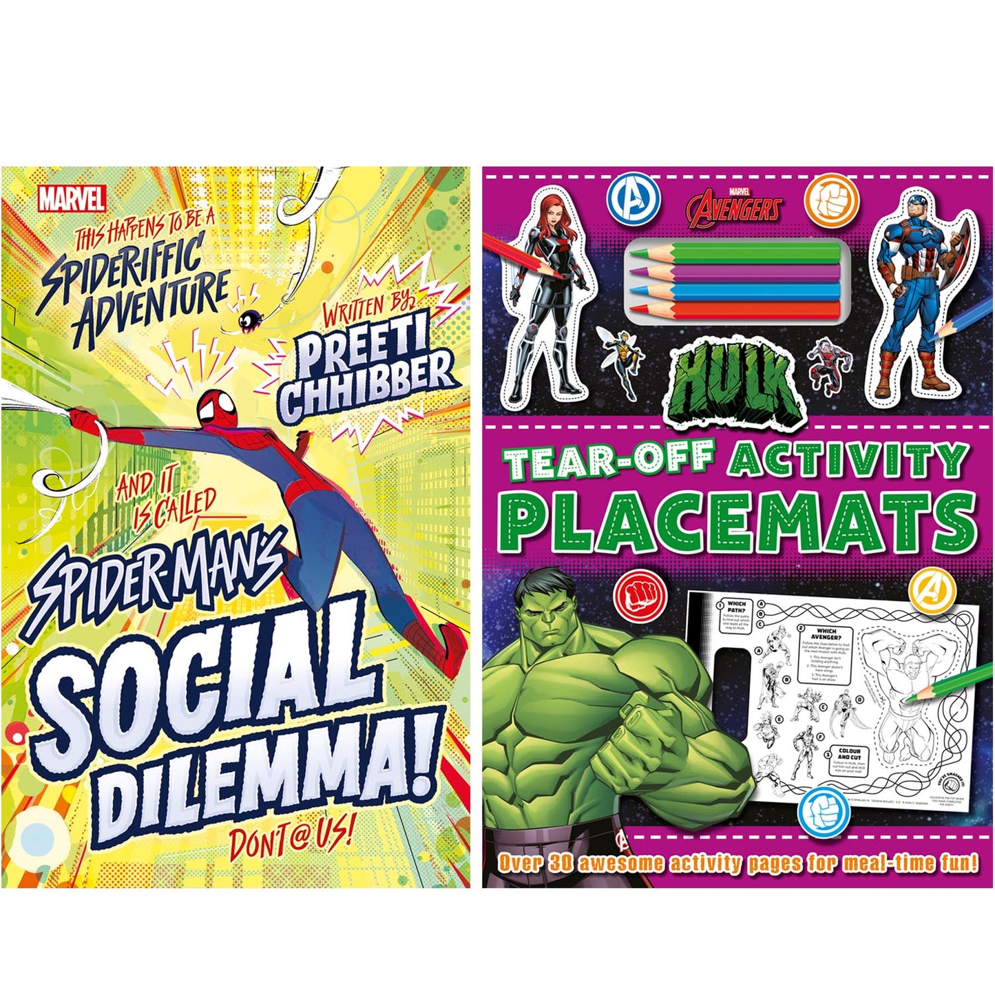 Marvel Fun Pack of 2 Activity book Set of Hulk & Spider Man [Paperback] Parragon