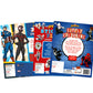 Marvel Activity Bundle Set of 4 books of Iron Man| Spider Man| 3 in 1 Colouring| Sticker Play [Paperback] Parragon