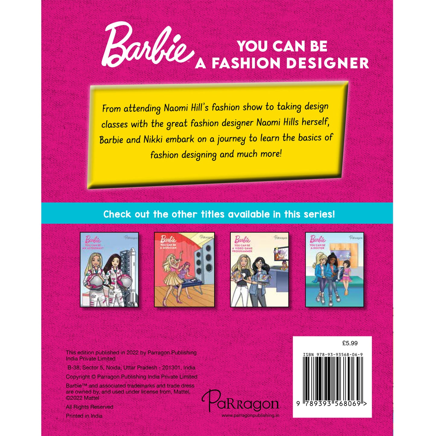 Barbie You Can Be A Fashion Designer Parragon