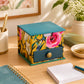 Memo Cube  Flourish Theme | Decorative Floral Desk Organiser