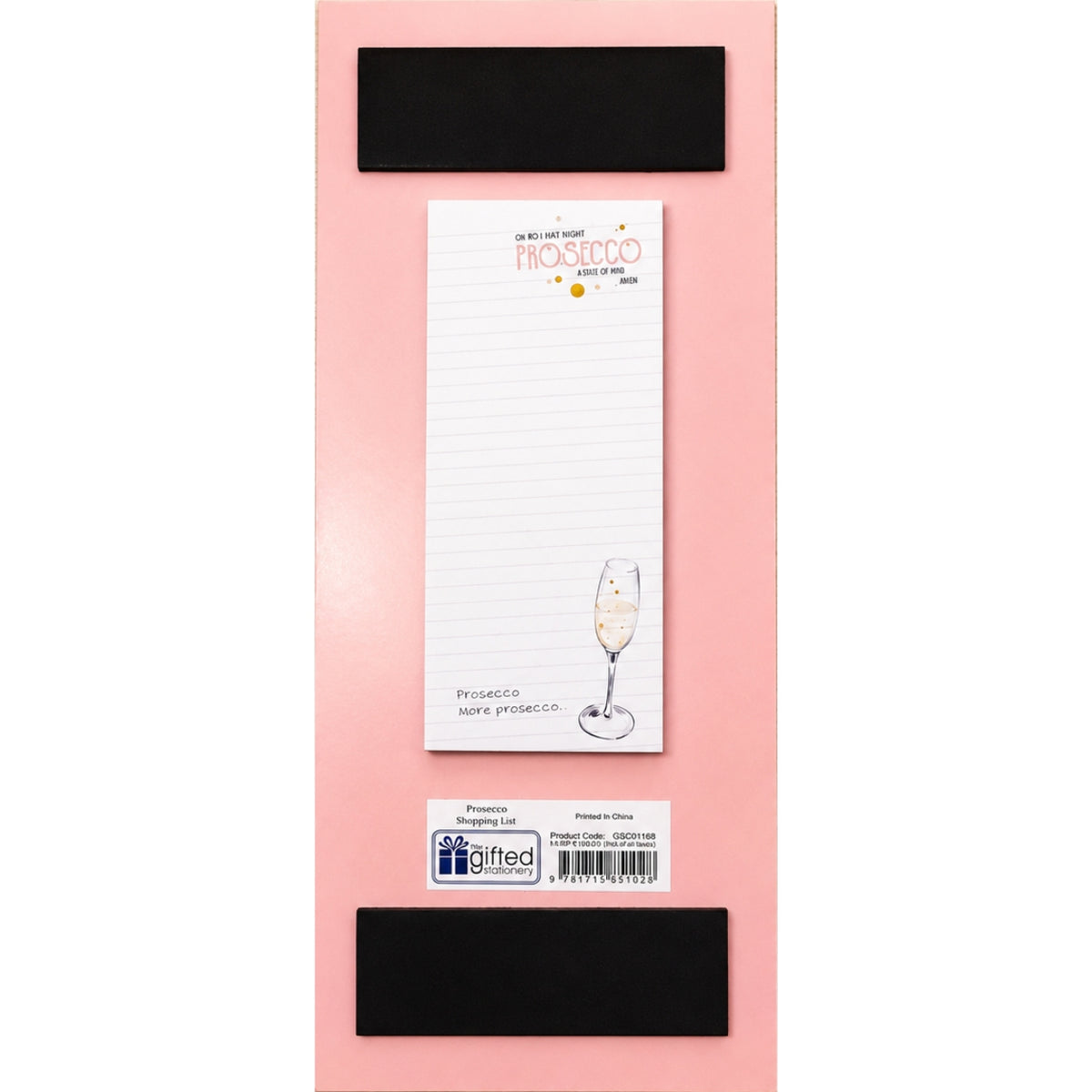 Prosecco Magnetic Shopping List Pad | 74 Tear-Off Sheets with Fridge Magnets