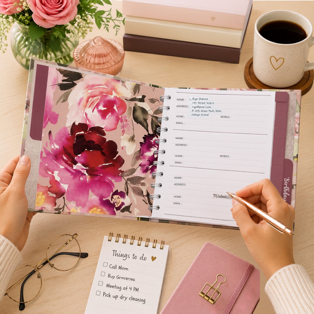 Address & Birthday Book | Passion Floral Design