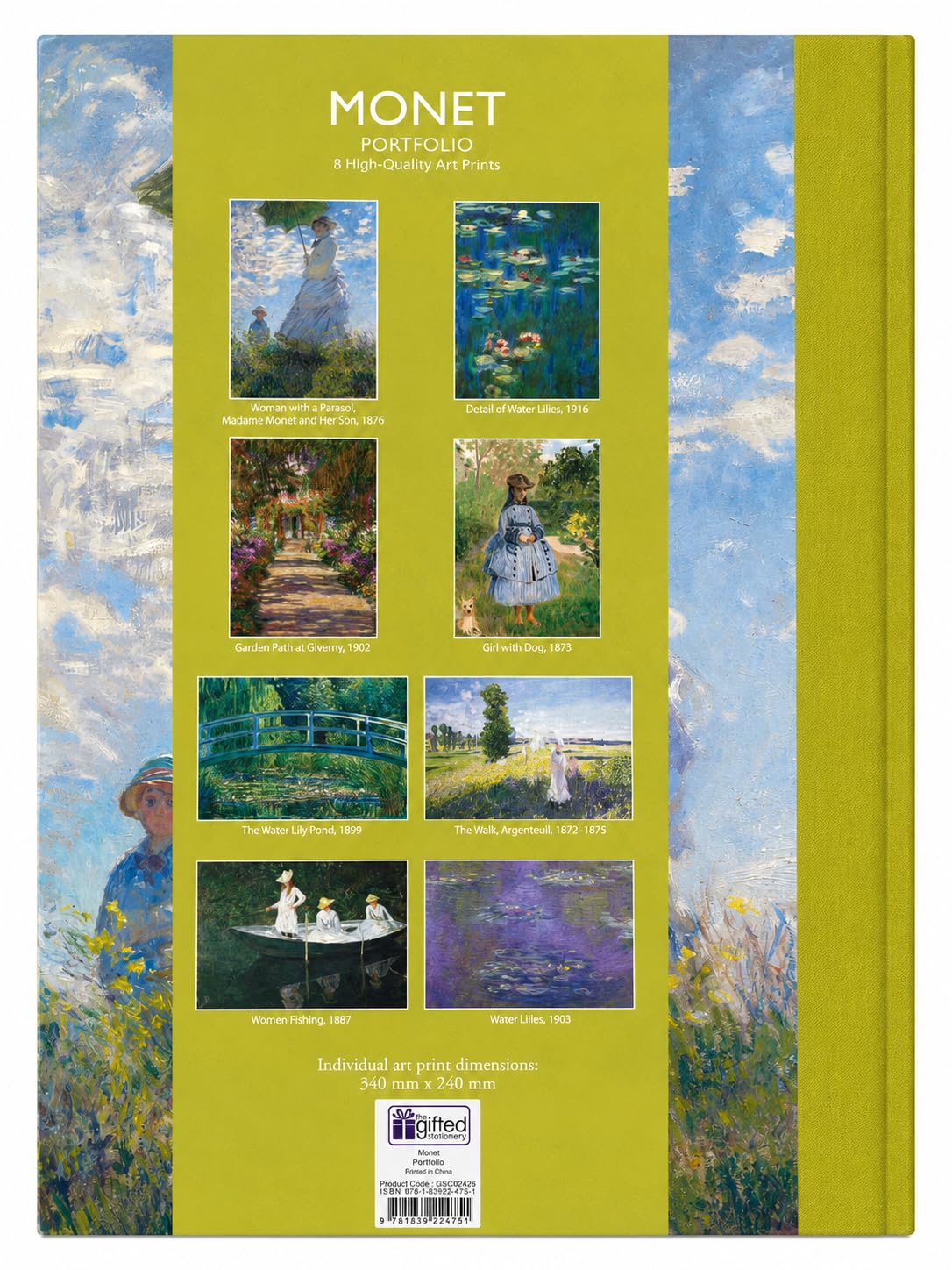 Monet Art Portfolio | 8 High-Quality Art Prints | Claude Monet Masterpieces | Gift for Art Lovers