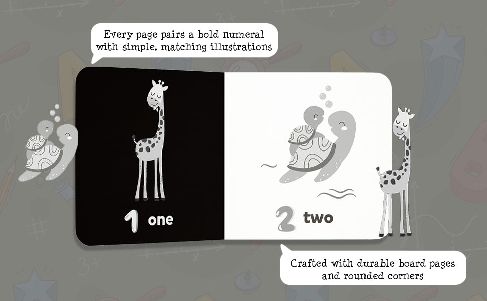 Numbers A High-Contrast Board Book | Black and White Board Book | For Toddlers
