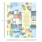 Greeting Cards Organiser – By the Sea Theme | 12 Monthly Pockets, Holds 24 Cards & Envelopes, Birthday & Anniversary Planner, Elastic Closure, Keepsake Folder