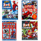 Marvel Activity Bundle Set of 4 books of Iron Man| Spider Man| 3 in 1 Colouring| Sticker Play [Paperback] Parragon