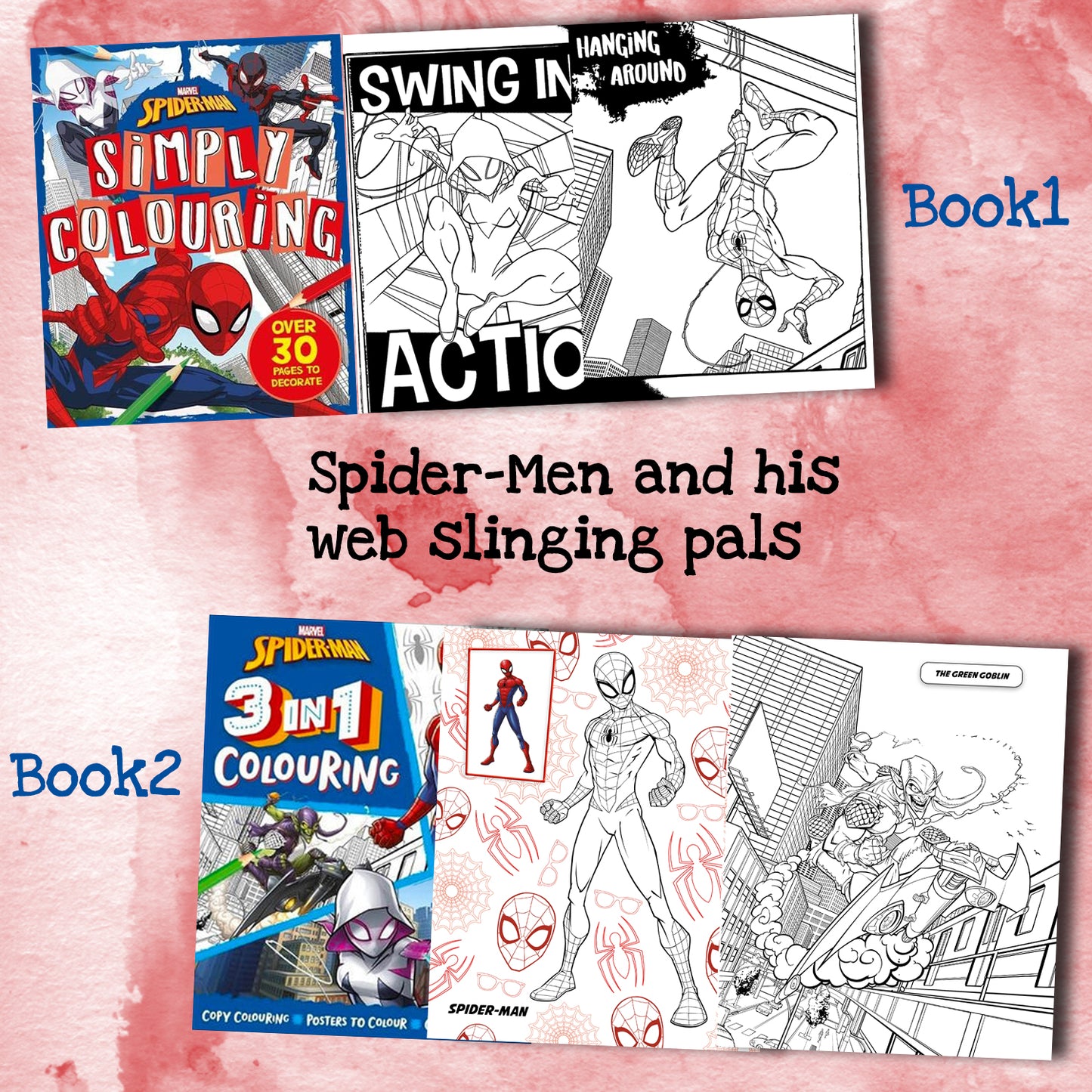 Marvel Spider Man - Fun Pack of 5 Activity Book| 3 in 1 Colouring| Sticker Play [Paperback] Parragon