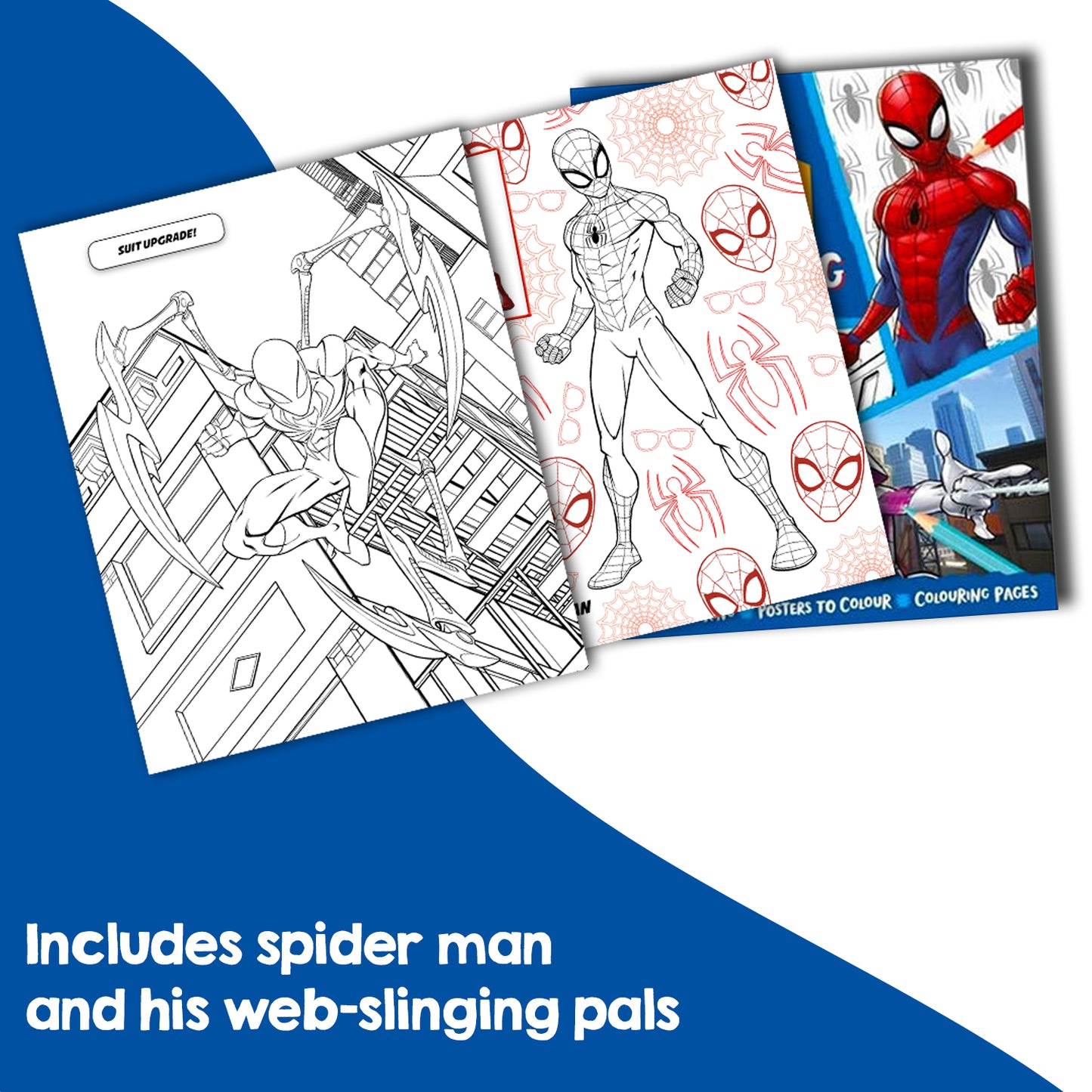 Marvel Activity Bundle Set of 4 books of Iron Man| Spider Man| 3 in 1 Colouring| Sticker Play [Paperback] Parragon
