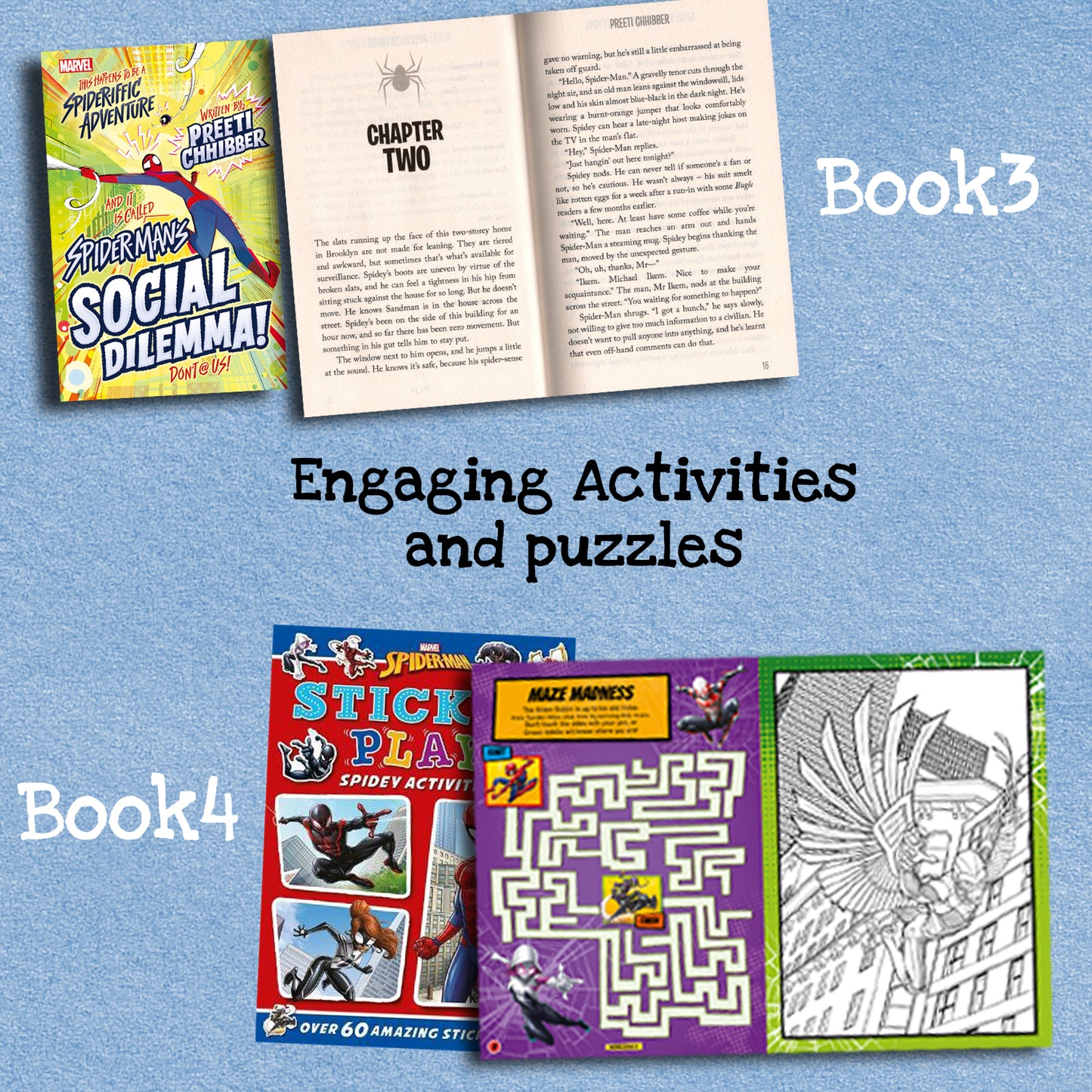 Marvel Spider Man - Fun Pack of 5 Activity Book| 3 in 1 Colouring| Sticker Play [Paperback] Parragon