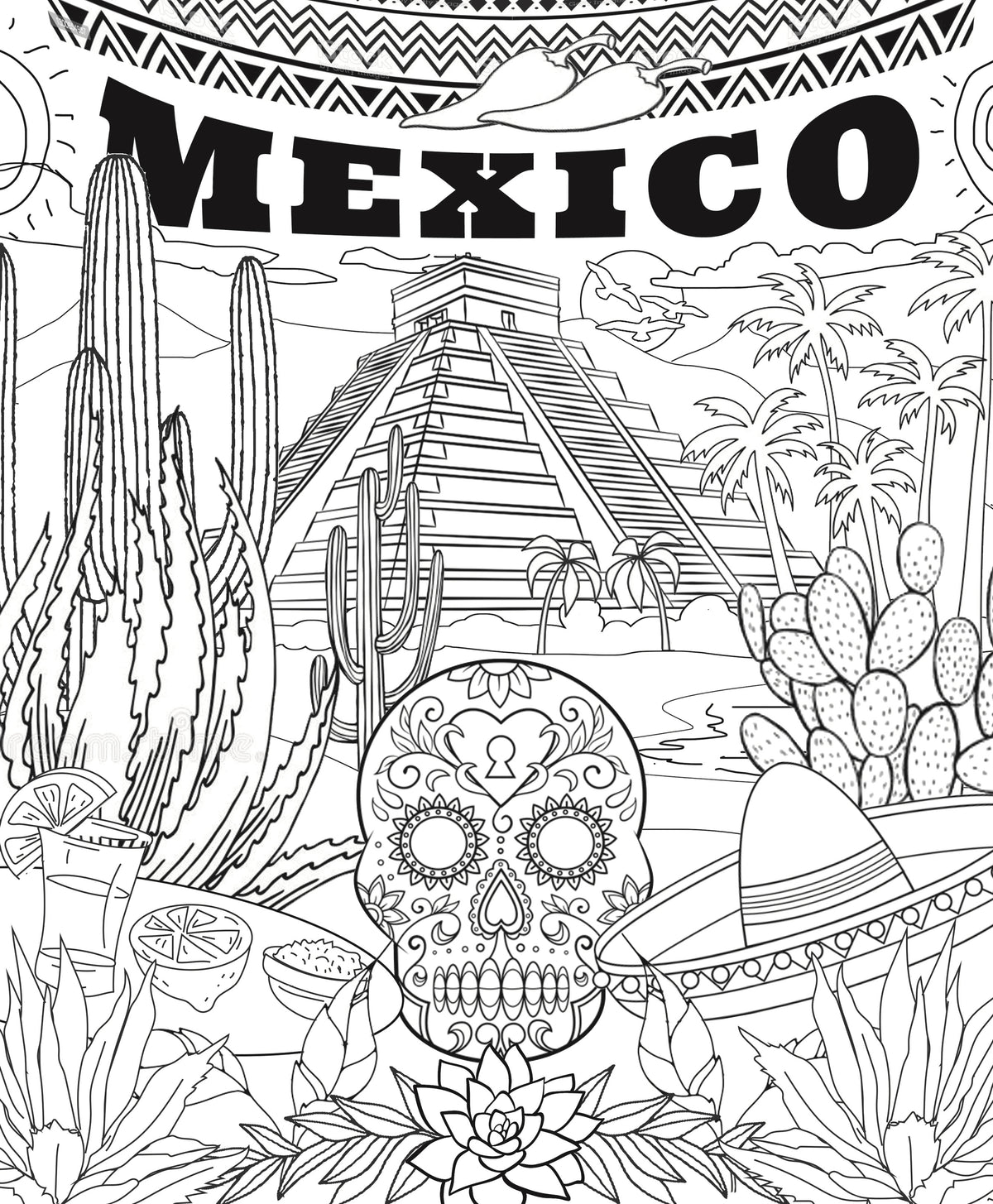 Parragon Travel Posters Colouring Book set for Kids, Colour your famous places