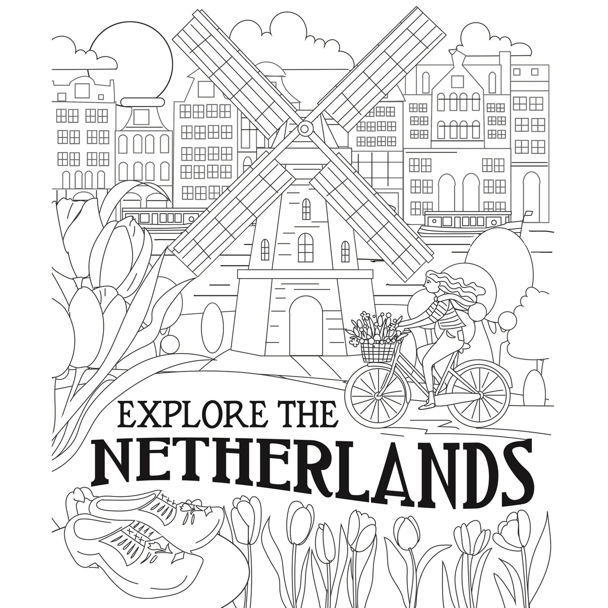 Parragon Travel Posters Colouring Book set for Kids, Colour your famous places