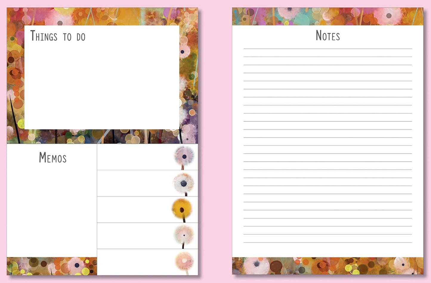 The Country Diary of an Edwardian Lady – Catkin Grove Sticky Notes Folder | Organiser with 7 Sticky Note Pads & Tear-Off List Pad