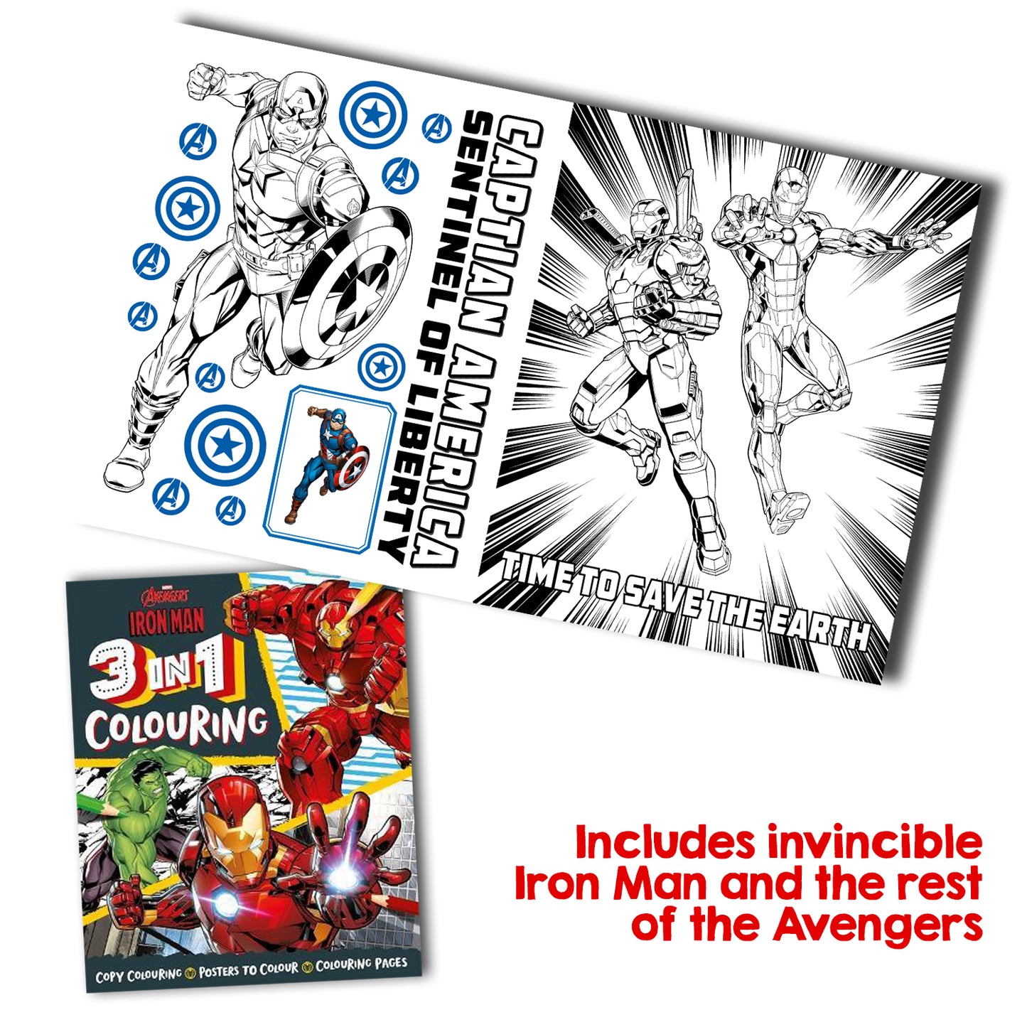 Marvel Story & Activity Pack of 5 Superheroes - Black Panther | Hulk | Iron Man | Okoye [Paperback] Parragon